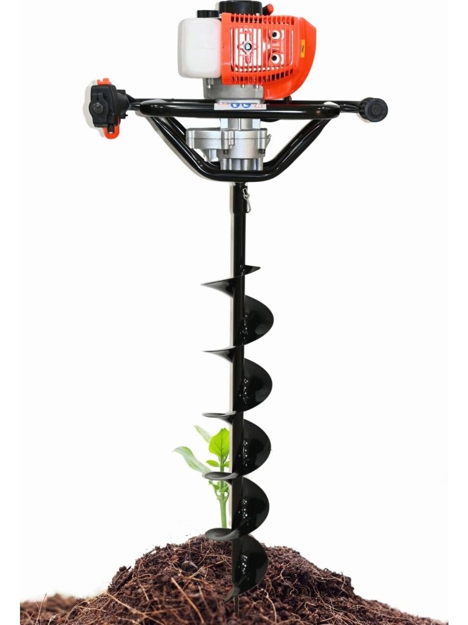 Mur-Cell CQ205 Benzinli Toprak Burgu Fidan Ekme Makinası 150MMX100CM Burgu Uc 52CC 2.5hp