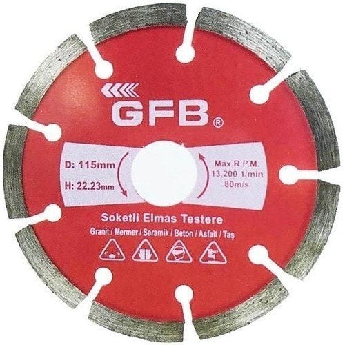 Gfb Soketli Elmas Beton -Mermer Kesici 115 mm