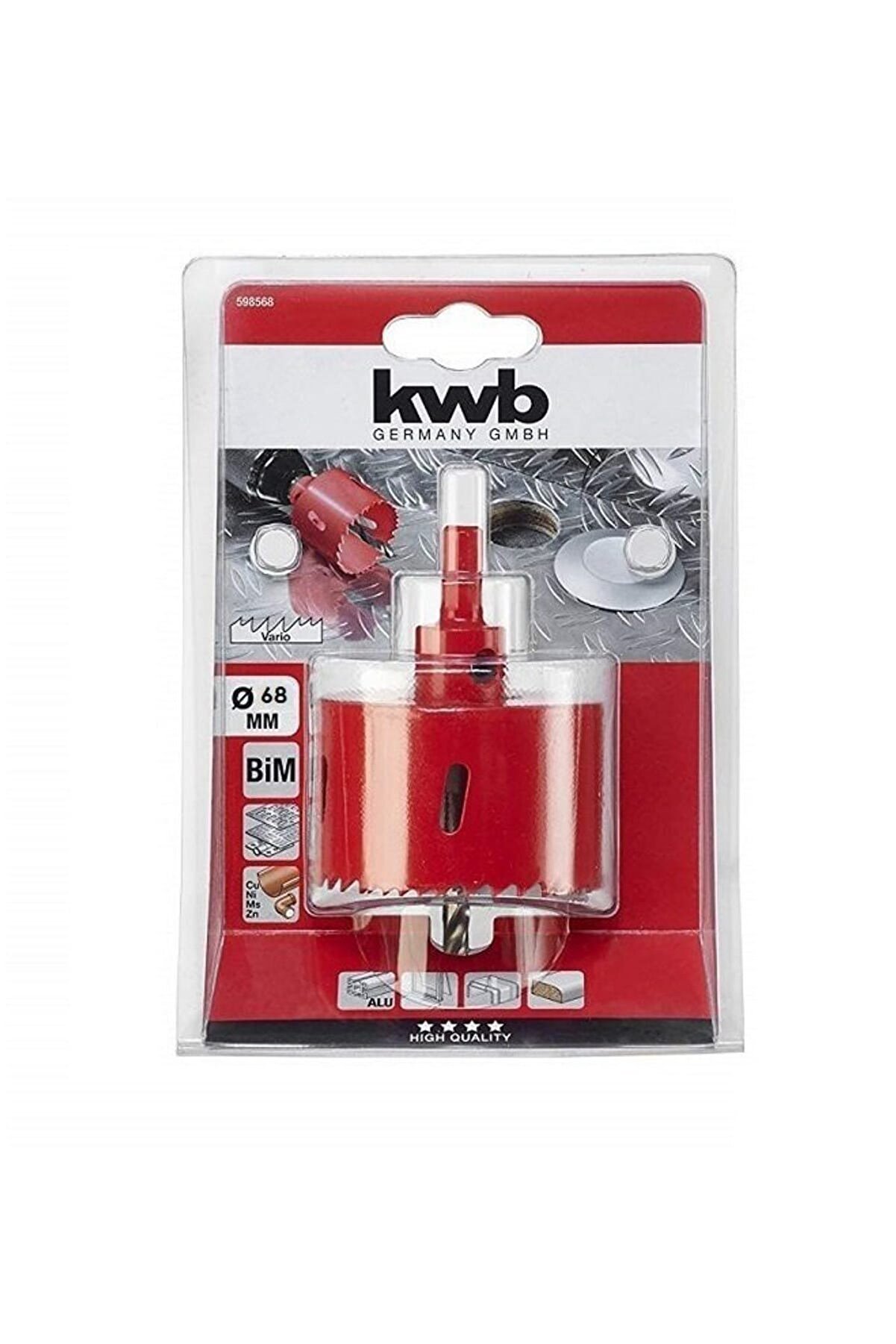 Kwb 598568 Bi Metal Panç 68 mm Adaptörlü
