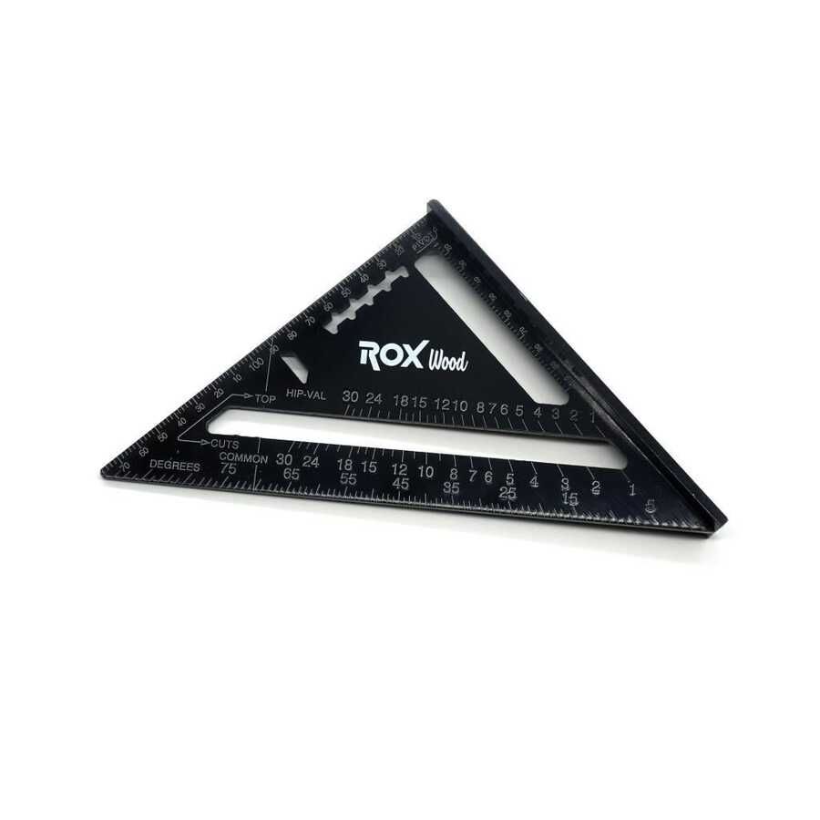 Rox Wood 0023 Alüminyum Üçgen Marangoz Gönye 45 derece 175 mm