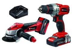 Einhell TE-TK 18 Li Kit CD+AG 1x1.5 Ah + 1x3.0 Ah Akülü Matkap + Taşlama - 4257211