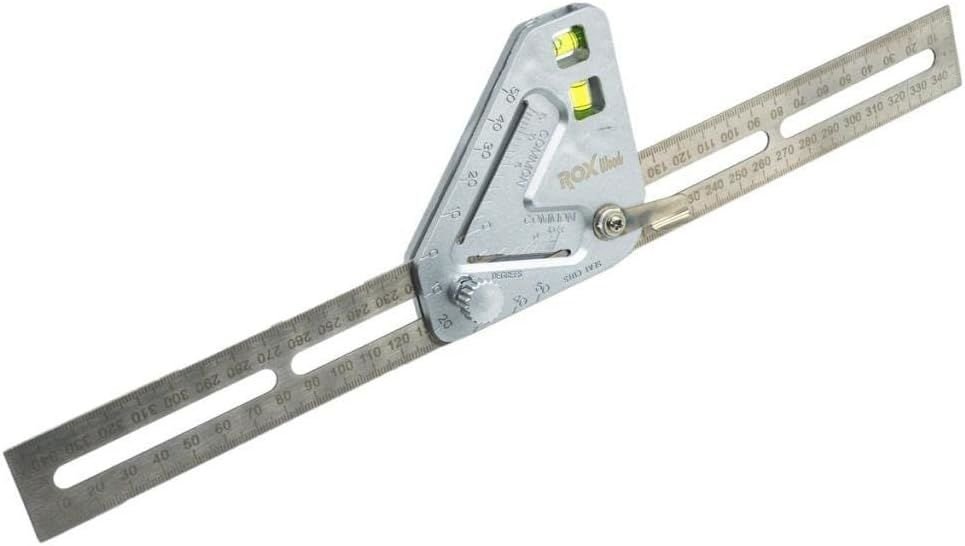 Rox Wood 0122 Çok Fonksiyonlu Terazili Açılı Gönye 350 mm