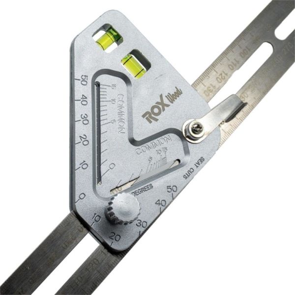 Rox Wood 0122 Çok Fonksiyonlu Terazili Açılı Gönye 350 mm