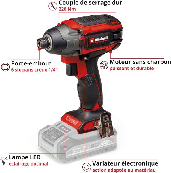 Einhell TP-CI 18/220 Li BL - Solo Akülü Darbeli Vidalama - 4510085