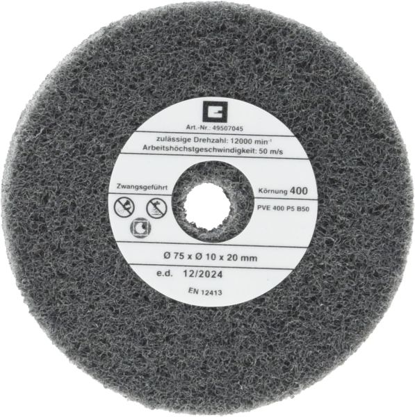Einhell Orijinal parlatma diski Ø 75 mm (çift zımpara aksesuarı, çift zımpara makinesi TC-XG 75 Kit ve TH-XG 75 Kit için uygun, ince tanecikli K400, 10 mm yuva)