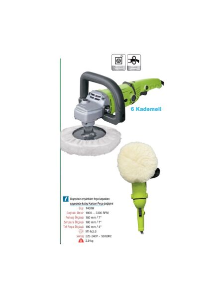 Vido Polisaj makinesi 1400W 180 mm