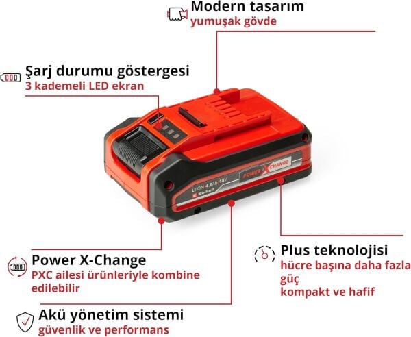 Einhell Orijinal 18 V 4.0 Ah Power X-Change Plus - 4511553