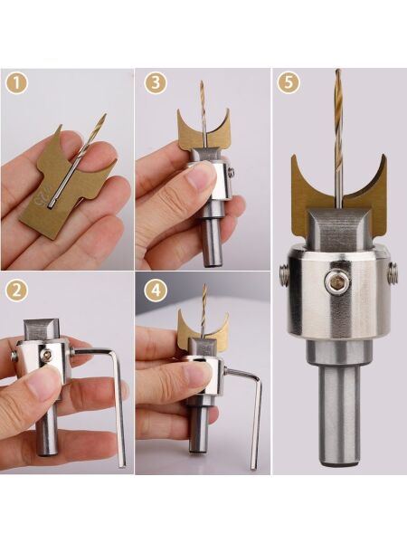 ROX Wood Matkap İçin Ahşap Yuvarlak Şekillendirme Seti (Tesbih Boncuk Seti)