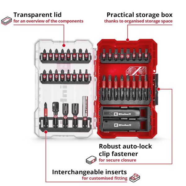 Einhell M-CASE 39 Parça Bits Uç ve Soket Seti - 49109220
