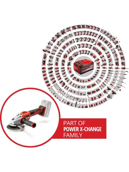 Einhell Professional Akülü Avuç Taşlama AXXIO 18/125 Q Li-Solo Power X-Change (18 V, 700 W, 125 mm disk Ø, 33 mm