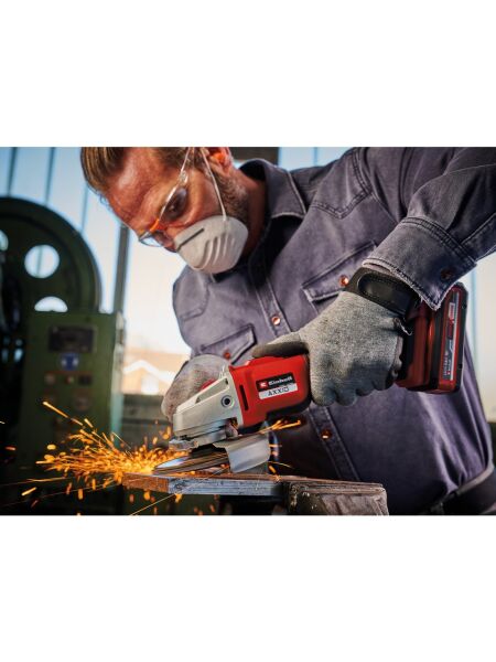 Einhell Professional Akülü Avuç Taşlama AXXIO 18/125 Q Li-Solo Power X-Change (18 V, 700 W, 125 mm disk Ø, 33 mm