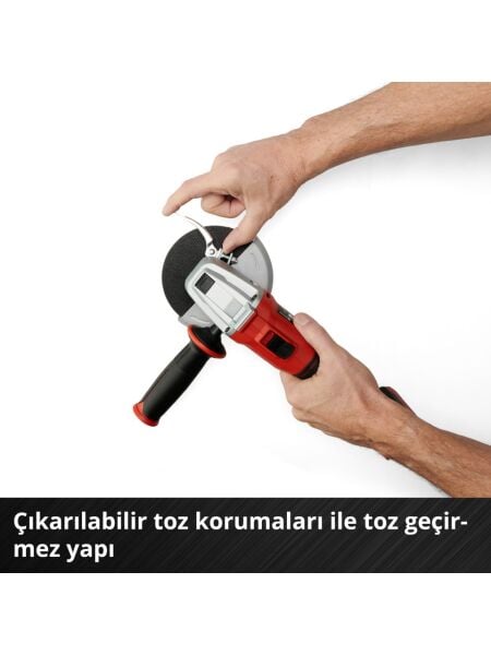 Einhell Professional Akülü Avuç Taşlama AXXIO 18/125 Q Li-Solo Power X-Change (18 V, 700 W, 125 mm disk Ø, 33 mm