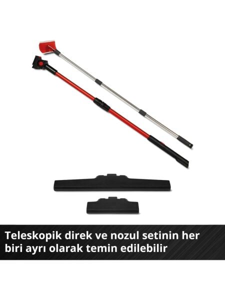 Einhell Akülü Cam Temizleme Makinesi BRILLIANTO Power X-Change (18V, 28 cm emici başlık, iz bırakmadan temizlik, mikrofiber bezli sprey