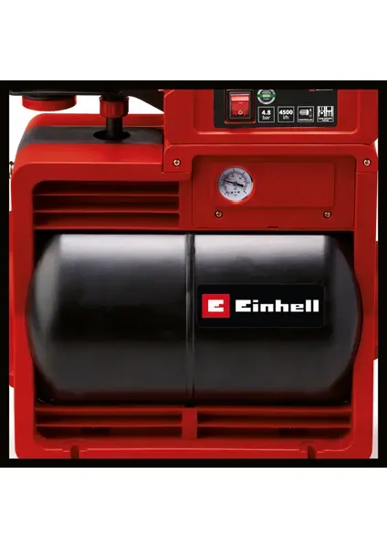Einhell Hidrofor GE-WW 1145 ECO (1100 W, maks. 4500 L/saat debi, 20 L tank, kir/emiş göstergesi, don koruması, termal koruma anahtarı, çek valfli ön filtre, ikinci basınç çıkışı) - 4173540