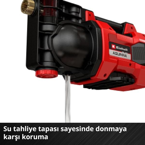Einhell Akülü Bahçe Pompası AQUINNA 18/30 F LED Power X-Change (18 V, Maks. 3000 L/h Su Aktarımı, 2 Akü Yuvası, Çift Çalışma Süresi, ECO/BOOST Modu, Ön Filtre) - 4180430