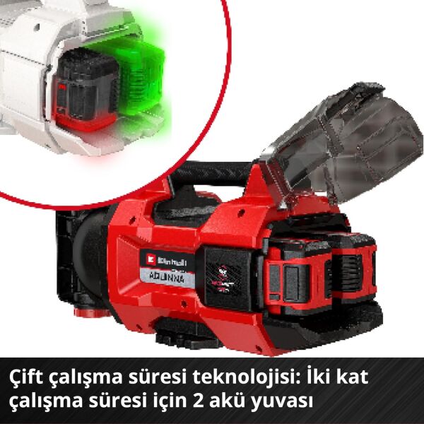 Einhell Akülü Bahçe Pompası AQUINNA 18/30 F LED Power X-Change (18 V, Maks. 3000 L/h Su Aktarımı, 2 Akü Yuvası, Çift Çalışma Süresi, ECO/BOOST Modu, Ön Filtre) - 4180430