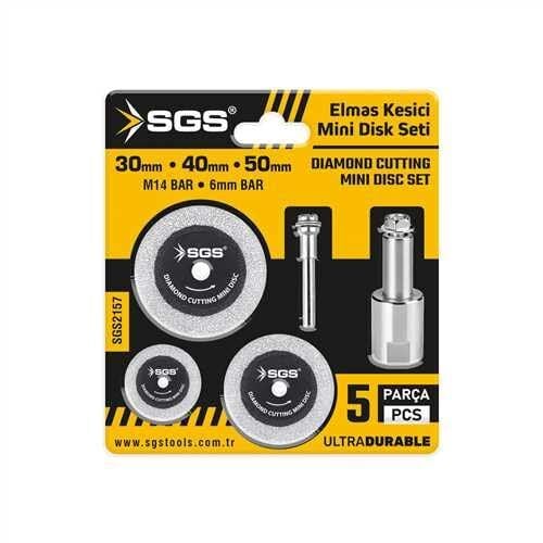 SGS Elmas Kesici Mini Disk Seti, 5 Parça, Model SGS2157