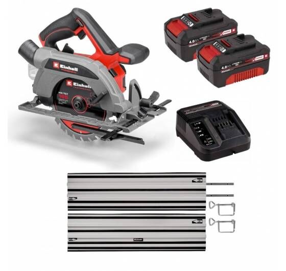 Einhell TP-CS 18/165 Li BL Akülü Kömürsüz Daire Testere 2x4,0Ah +Kılavuz Ray Seti Dahil