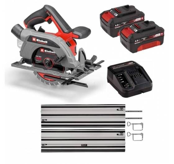 Einhell TP-CS 18/165 Li BL Akülü Kömürsüz Daire Testere 2x4,0Ah +Kılavuz Ray Seti Dahil