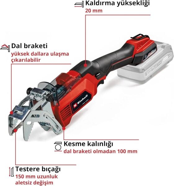 Einhell GE-LS 18 Li - Solo, Akülü Budama Makası ve Einhell 18V 2,5 Ah PXC Starter Kit (Başlangıç Seti)