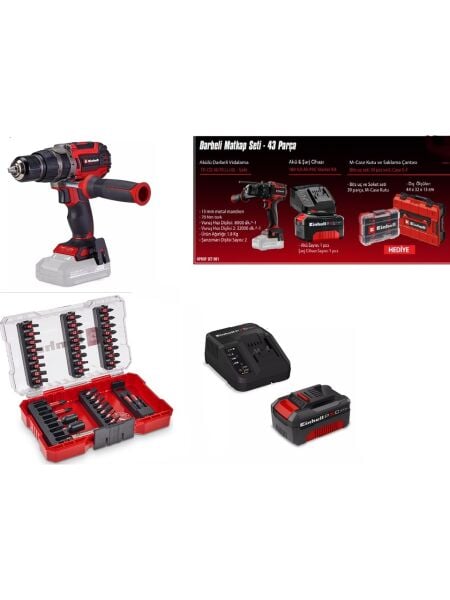 Einhell Darbeli Matkap Set 43 Parça Kprof Set 001