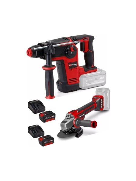 Einhell Tp-Hd 18/26 Li Bl Akülü Pnömatik Matkap Tp-Ag 18/125 Q Ce Avuç Taşlama 2X4.0AH Akülü Kömürsüz Set