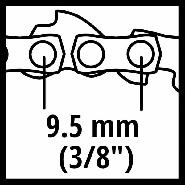 Einhell Orijinal yedek zincir 20 cm (budama makinesi aksesuarı, GC-EC 7520 T ve GC-HC 90/2046 T için uygun, zincir uzunluğu 20 cm, 33