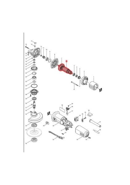 Makita 9554HN Endüvi Rotor Kollektör Ürün Kodu 510086-1