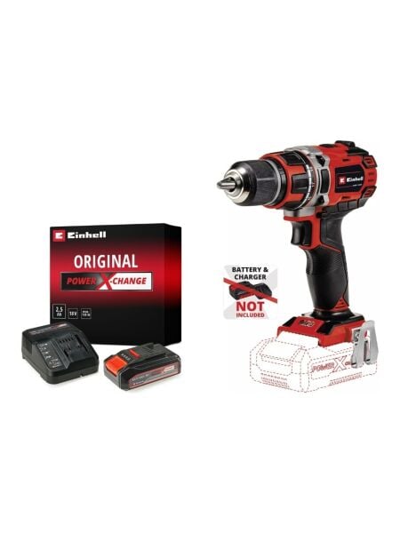 Einhell Akülü Darbeli Vidalama Tp-Cd 18/50 Li-I Bl-Solo+Einhell 4512097 Pxc 18V 2.5AH 1 Adet Akü ve Şarj Cihazı Kiti