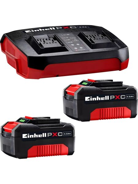 Einhell Set-33 (Einhell Tp-Ag 18/125 F Li Bl - Solo, Akülü Avuç Taşlama+Einhell 18V 2 x 4,0 Ah Pxc Twincharger Kit, Akü & Şarj