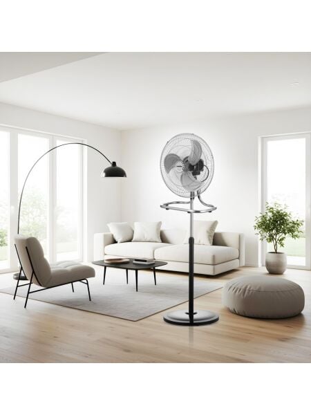 Marsstar Ms-18 Asil 18'' Sanayi Tipi Vantilatör 90w Güçlü Motor, 3in1 Ayaklı Duvar Yer Tipi Kullanım