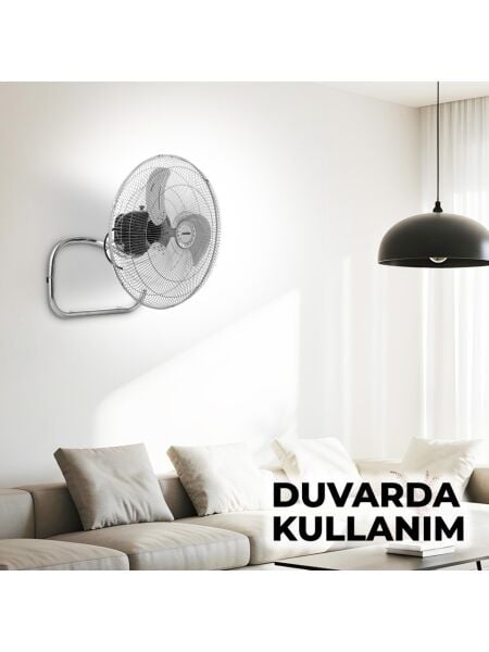 Marsstar Ms-18 Asil 18'' Sanayi Tipi Vantilatör 90w Güçlü Motor, 3in1 Ayaklı Duvar Yer Tipi Kullanım