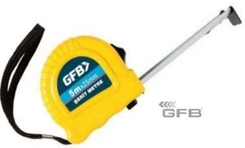 GFB Çelik Şerit Metre 5 Metre 19 Mm Kırılmaz Abs Plastik