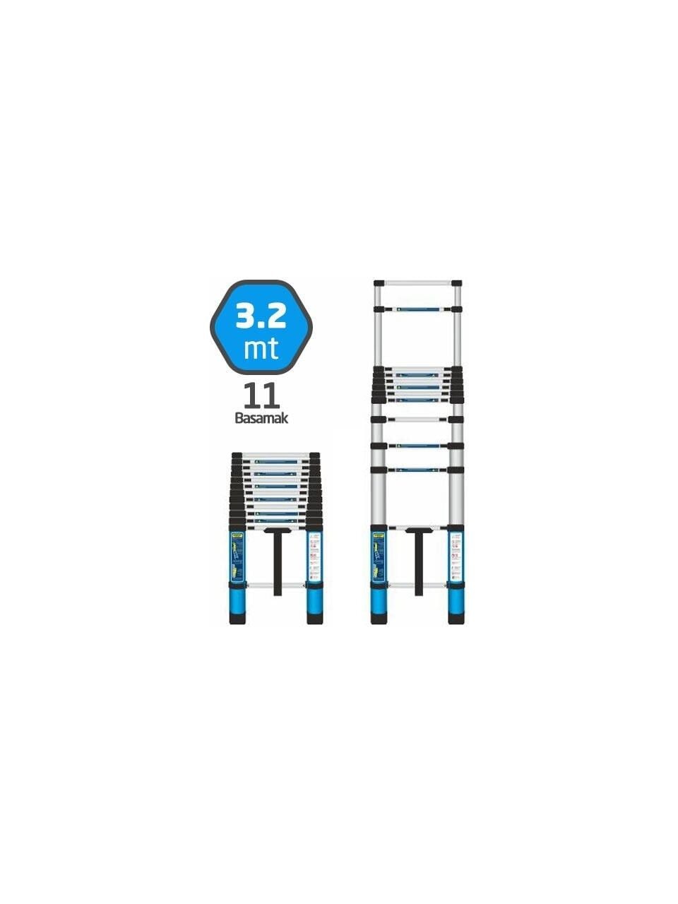 Master 504321 Teleskopik Merdiven 11 Basamak 320 cm