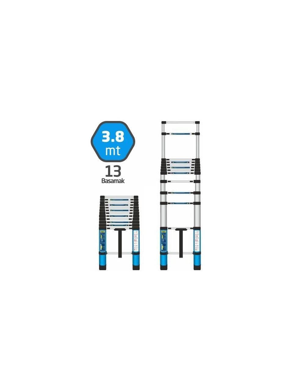 Master 504322 Teleskopik Merdiven 13 Basamak 380 cm
