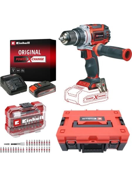 Einhell Tp-Cd 18/60 Li Bl Akülü Vidalama Seti (2,5 Ah Akü ve Şarj Cihazı, 32 Parça Uç Seti ve Çanta Dahildir)
