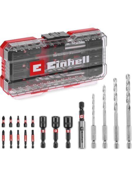 Einhell Profesyonel Tp-Cd 18/120 Li-I Bl Akülü Darbeli Vidalama & Te-Ad 18 Li Dik Açılı Vidalama Seti (4,0 Ah Starter Kit, 18 Parça S-Case U