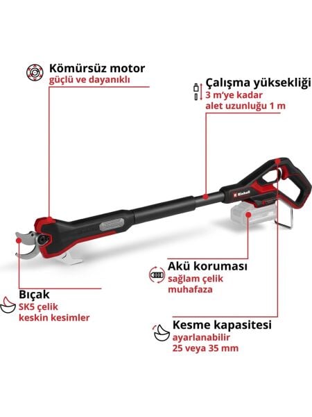 Einhell Professional GP-LS 18/35 Li BL-Solo, Akülü Budama Makası - 3408360