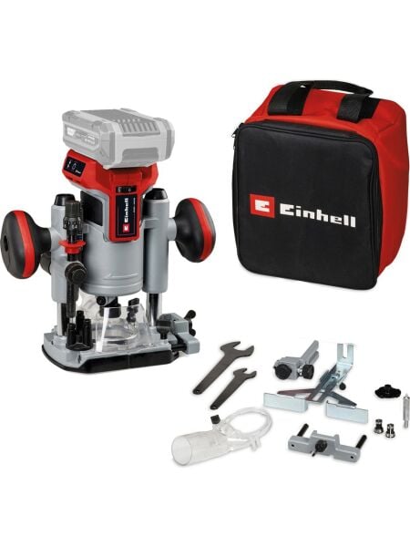 Einhell Professional Akülü Dik & Kenar Freze Seti TP-RO 18 Set Li BL-Solo Power X-Change (18 V, Kömürsüz, Hassas Freze Derinliği Ayarı