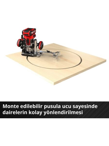 Einhell Professional Akülü Dik & Kenar Freze Seti TP-RO 18 Set Li BL-Solo Power X-Change (18 V, Kömürsüz, Hassas Freze Derinliği Ayarı
