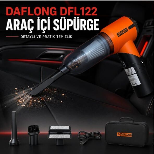 Daflong KADEMELİ ARAÇ İÇİ SÜPÜRGE MAKİNASI DFL-122