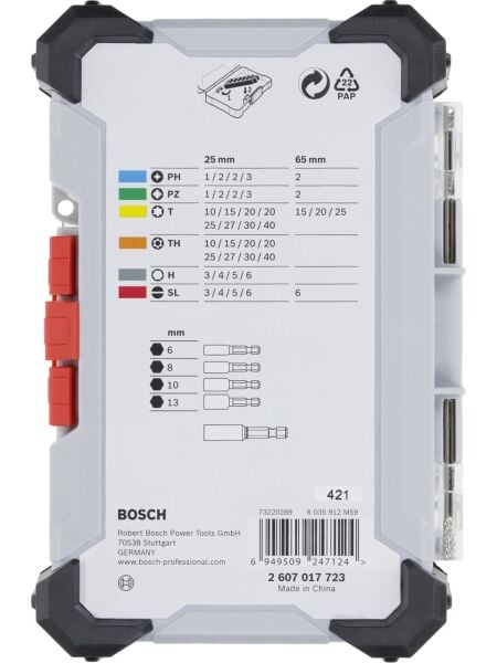 Bosch Professional 43 Parça Extra Hard Vidalama Ucu Seti Dayanıklı Malzeme ile Üstün Performans 2607017723