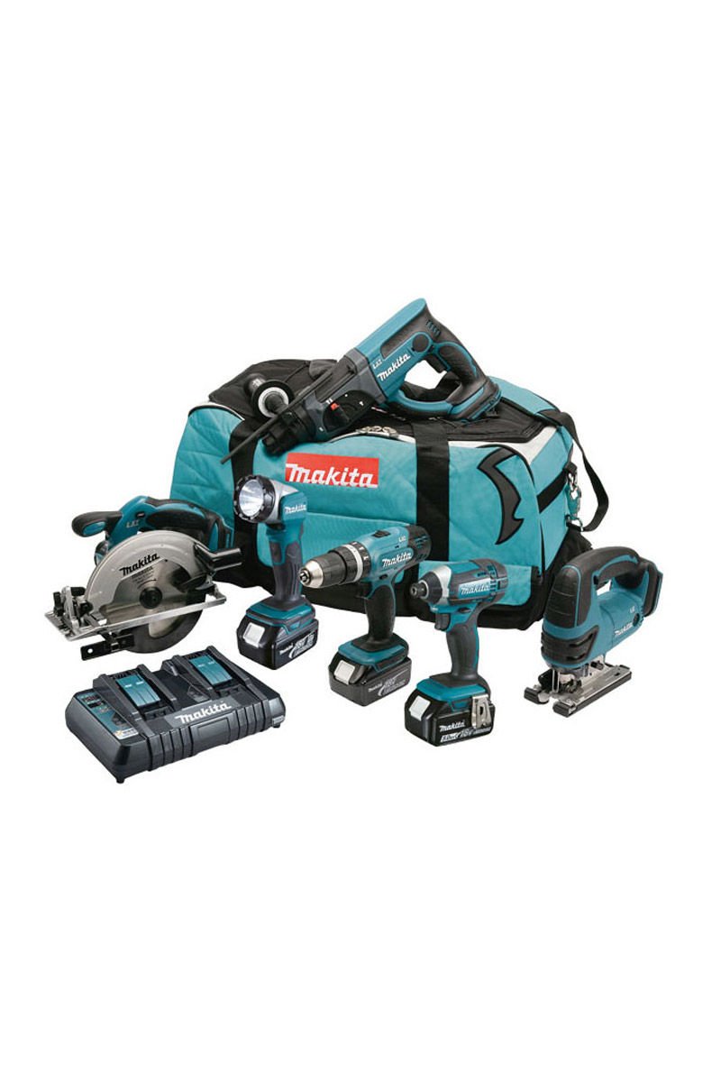 Makita DLX6068PT (DHP453 DHR202 DJV180 DSS611 DTD152 DML802) Akülü Set
