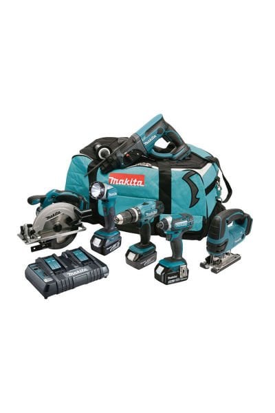 Makita DLX6068PT (DHP453 DHR202 DJV180 DSS611 DTD152 DML802) Akülü Set