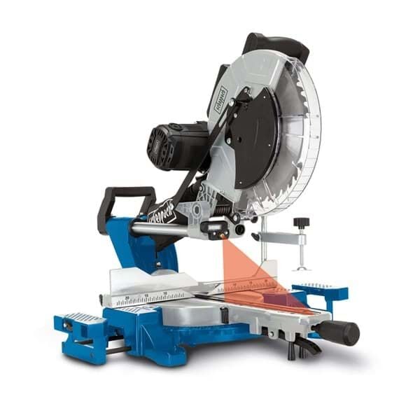 Scheppach HM 140L  Gönye testeresi,sağ sol yatarlı,  lazerli ve LED'li  305mm 2000wat.