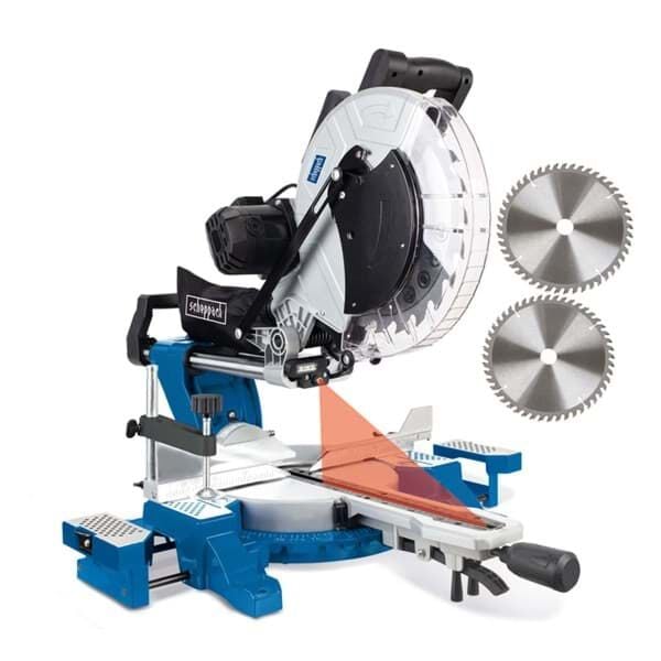 Scheppach HM 140L  Gönye testeresi,sağ sol yatarlı,  lazerli ve LED'li  305mm 2000wat.