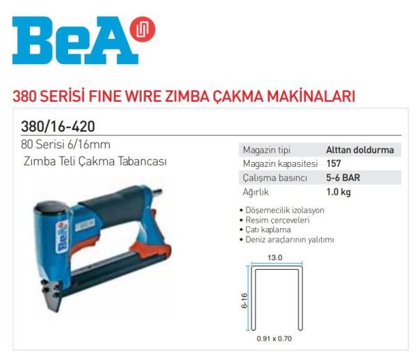 BEA 380/16-420 Havalı Zımba Çakma Makinası