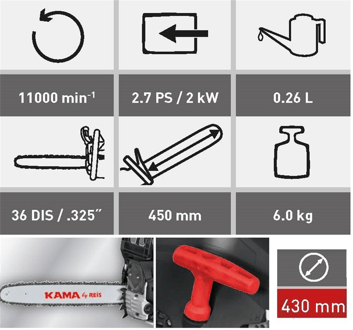 Kama KMR46 46Cc Benzinli Motorlu Testere