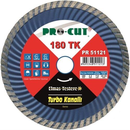 PROCUT 180 TURBO KANALLI ELMAS TESTERE (PR51121)