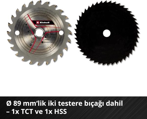 Einhell TE-CS 18/89 Li - Solo, Akülü Mini Daire Testere (Akü ve şarj cihazı dahil değildir) - 4331100